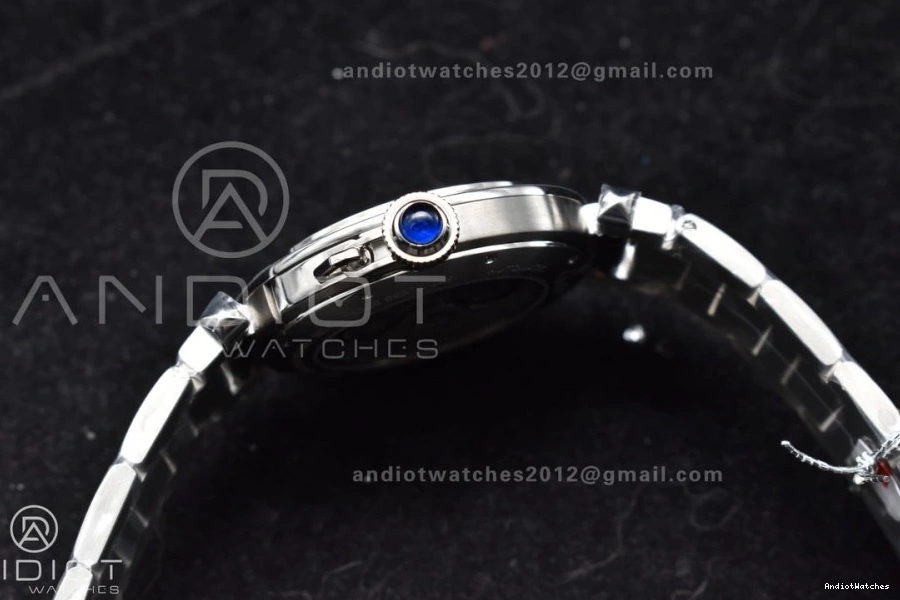 SS Made Cartier Efficient 531 BVF Genuine Pasha like the Bracelet White on 1:1 Dial Ladies 0304